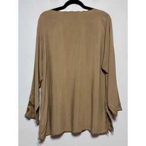Shopping with Anthony Boho Lagenlook Embellished Tunic Top Size 2X Cottagecore